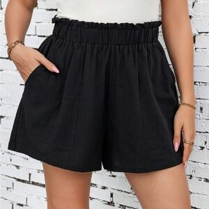 SHEIN Black High-Waist Women's Shorts